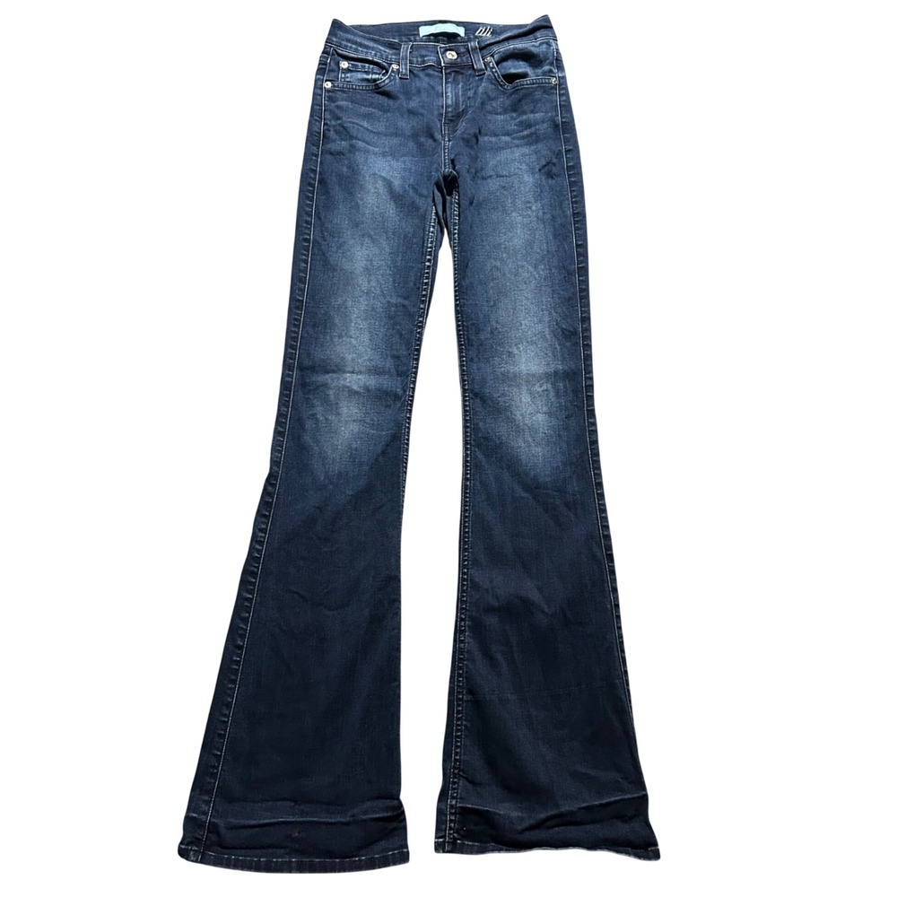 7 For All Mankind Flare Jeans Womens 25x32 Dark Blue Ali b(air) High Rise